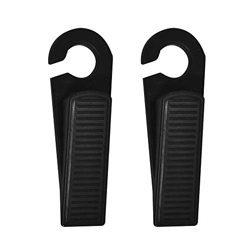 EZ Life Door Stopper - Set of 2 - Child Safety - Baby Proofing - Plastic - Black