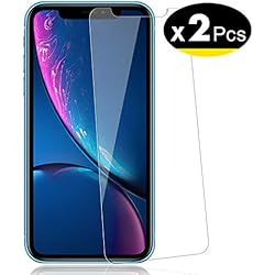 NEW'C Lot de 2, Verre Trempé pour iPhone 11, iPhone XR (6.1"), Film Protection écran - Anti Rayures - sans Bulles d'air -Ultra Résistant (0,33mm HD Ultra Transparent) Dureté 9H Glass