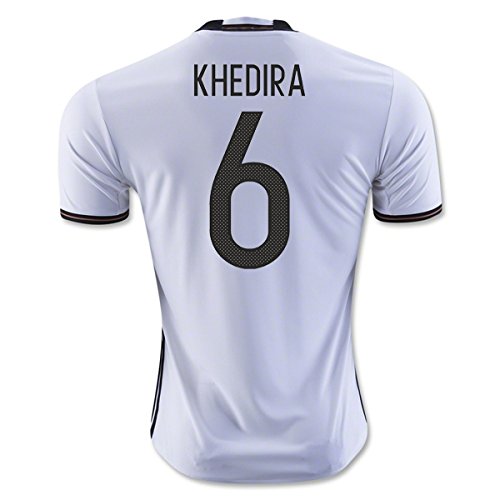 adidas Herren Heimtrikot UEFA Euro 2016 DFB Replica (Khedira 6, Large 42-44″ Chest)