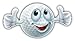 Produktbild Funny Golf Ball Smiley Auto-Dekor-Vinylaufkleber 15 X 8 cm