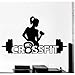 Produktbild Fobostory Wandaufkleber Sport Crossfit Mädchen Barbell Active Woman Vinyl Decal44X70 Cm