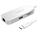 Produktbild MoKo USB C Hub, 7-in-1 Aluminium Typ C Adapter mit 4K HDMI Port, 2 USB 3.0 Ports, SD/TF Kartenleser, PD Power und Gigabit Ethernet für iPad Pro 11/12.9 2018MacBook air 13" 2018/Pro 2016/2017, Silber