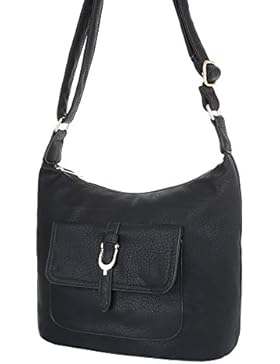 iTal-dEsiGn Damentasche Kleine Schultertasche Handtasche In Used Optik Kunstleder TA-S2505