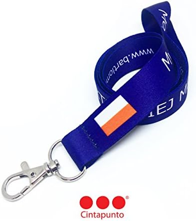 Cintapunto® - Pack of 100 - Personalised Lanyards With Safety Breakaway, 15mm width, two-sided custom printed for business, advertising and promotional purposes (100)