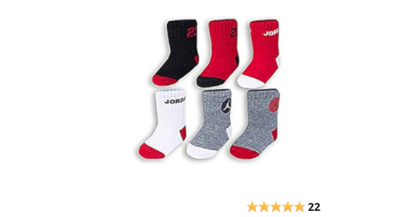 Nike Jordan 23 Bebe Quarter Crew 6 Paires De Chaussettes 12 24 Mois Amazon Fr Sports Et Loisirs