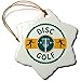 Produktbild Owen Cocker Disc Golf Silhouette von Putters Werfen auf Einer Scheibe, Golfkorb, Schneeflocke, Porzellan, 7,6 cm