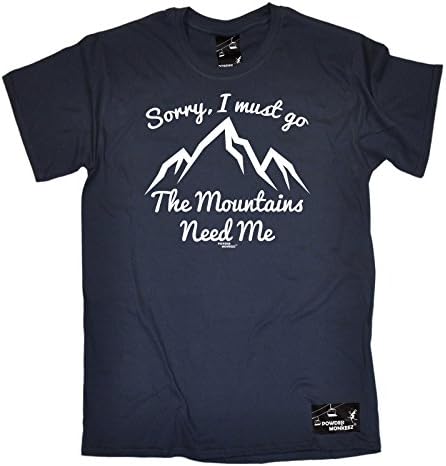 Powder Monkeez Skiing Tee - The Mountains Need Me - Winter Snow Sports Funny Top accessories Birthday Tee Gift Christmas Novelty For him Tshirt Clothing T Shirt T-Shirt