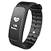Price comparison product image Smart Bracelet, Bioxo Smart Fitness Bracelets Heart Rate Monitor 0.96" OLED Touch Screen Waterproof Smartwatch Wristband Sleep Tracker for iPhone 7/ 7 Plus/ 6s/ 6/ 6 Plus/ 5/ 5S/ SE, Android Smartphone Such as Samsung, Huawei, Sony, LG, Black
