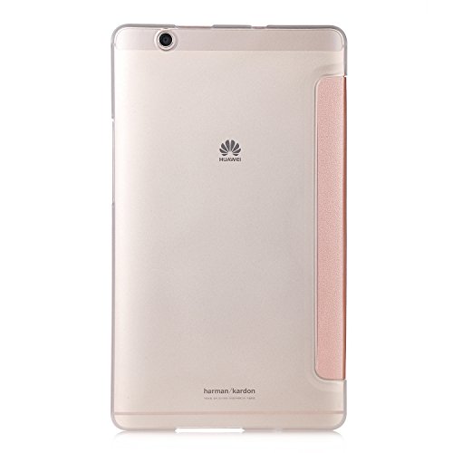 Huawei MediaPad M3 8.4 Hülle, IVSO Ultra Schlank Superleicht Ständer Slim Leder zubehör Schutzhülle für Huawei MediaPad M3 8.4 Tablet-PC perfekt geeignet (Slim-Rose Golden) - 8