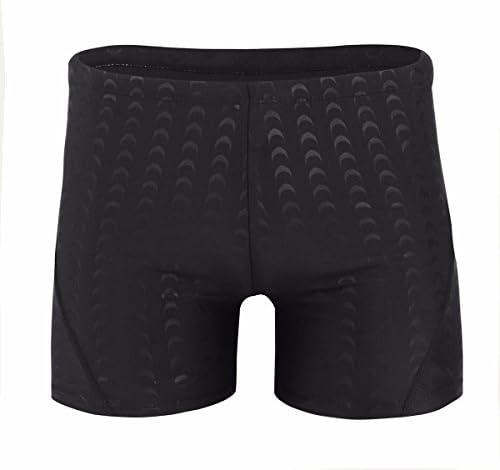 iEFiEL Mens Compression Quick Dry Shorts Square Leg Trunks Swimsuit Swimwear Black XXXX-Large