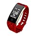 Produktbild Fitness Tracker, W-Inds. app-enable Wasserdicht Bluetooth 4.0 OLED Touch Smart Armbandes, Herzfrequenz und Schlaf Monitor für Android und IOS, Rot