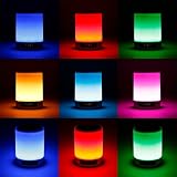 LUCKYKS drahtlos Bluetooth Lautsprecher Lampe Tragbare Nachttischlampe Wake-Up Light Touch Control Lampe Nachtlicht mit mehrfarbigem und dimmbarem Lichter (weiß) - 6
