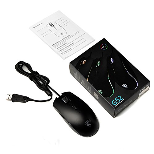 Rat  n RGB para Videojuegos  Xergur 6 DPI Modo Programable de 8 Botones con Luces   pticas Rat  n para Videojuegos USB para PC Computadora Laptop Rat  n con una Definici  n de 16 Millones de LEDs  Editor de Macros con Compatibilidad de Ratio de Polling 4 para Pro Gamers Win 10 8 7 XP  Negro 