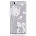 Produktbild MUTOUREN für Huawei P9 Lite Transparent TPU Silikon Schutz Handy Hülle Case Cover [Kratzfeste, Scratch-Resistant] Hülle Schutzhülle Crystal Kirstall Durchsichtig Fall-Abdeckung Etui TPU Bumper Schale - Löwenzahn und kleine Liebhaber
