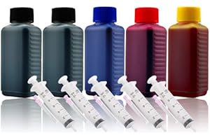 CENADO Nachfülltinte Druckertinte Refillset für CANON PGI-550/CLI-551,PGI-550XL/CLI-551XL,PGI-550XXL/CLI-551XXL (für CANON PIXMA IP7200 IP7250 IX6850 MG5450 MG5550 MG6350 MG6450 MG7150 MX725 MX925 etc.), 500ml