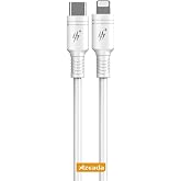 PDAteknoloji Azeada 27W Type-C to Lighting ile Uyumlu Şarj ve Data Kablosu 1m Beyaz PD-B82İB (Beyaz, Type-C to Lighting)