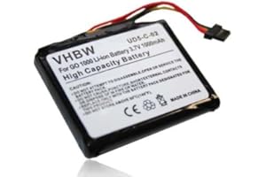 vhbw Batterie Remplacement pour Tomtom AHL03711022, VF6M pour Appareil GPS de Navigation (1000mAh, 3,7V, Li-ION)