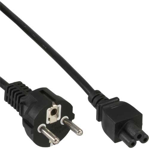 InLine Netzkabel für Notebook (3-polig Kupplung, 1,5m) schwarz