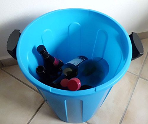 Wäschetonne Abfalleimer Mülleimer farbig mit Deckel 23 Liter 3 Stück Set - 6