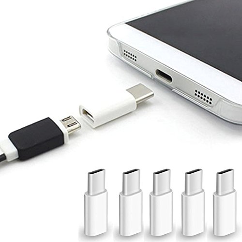 JUNGEN USB 3.1 Typ C zu Micro USB Adapter Micro Typ-C3.1 Datentransfer -Adapter Konverter USB3.0 Transferkopf (5 Stücke)