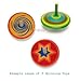 Spinning Tops - Set of 3 various designs wooden 'Mini Spinners'