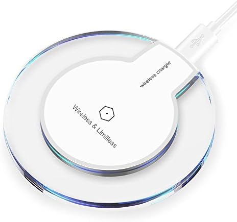 Wireless Charger SJ1 BOLION QI Wireless Charging Pad Ultra Slim Wireless Charger for Apple iPhone X iPhone 8/8 Plus Samsung Galaxy Note 8 S8 S8+, Google Nexus 4/5/6 and All Qi-Enabled Devices(White)
