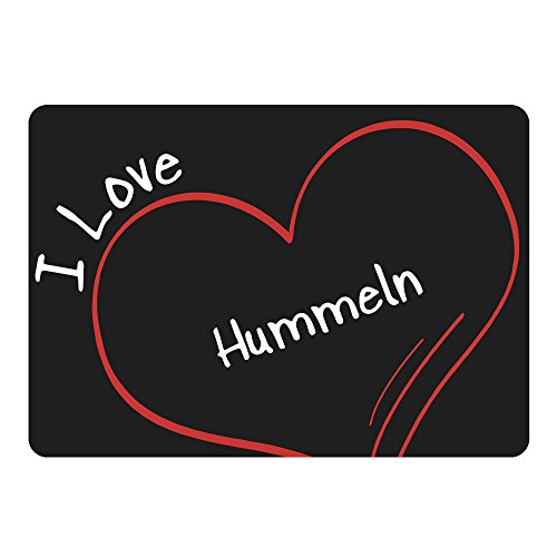 Mousepad Modern I Love Hummeln schwarz