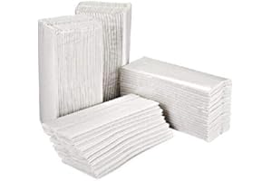 CURA FARMA ESSENTIALS Asciugamani ripiegati a C o a V - 2 veli - bianco - 12 cf da 250 pz Totale 3000 pz ecolabel