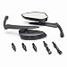 Imported 1 Pair Black Universal Motorcycle Wide Curve Rearview Mirrors for Car Truck RS.1350.00