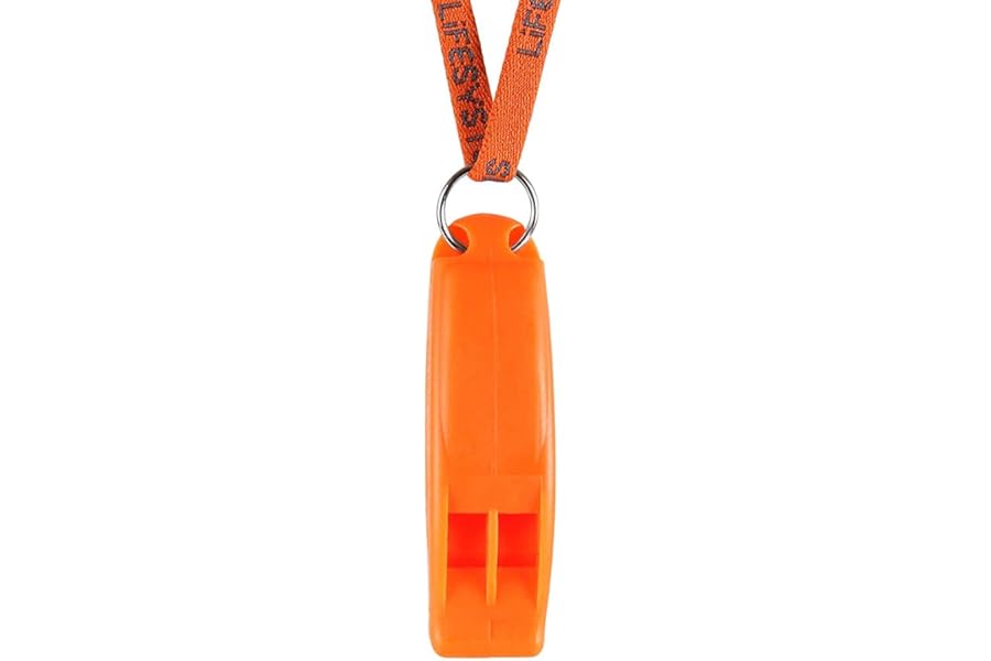 Lifesystems Safety And Emergency Whistle With Lanyard for Outdoors, Mountaineering, Boating And Signalling, Orange