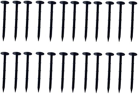 AmgateEu 20 Pcs 8" Landscape Anchoring Spikes Sturdy Plastic Stakes Pin for Hold-Down Landscape Fabric, Insect & Shade Nets