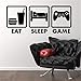 Produktbild haotong11 Controller Joysticks Videospiele Eat Sleep Spiel Xbox Vinyl Aufkleber Wohnkultur Aufkleber Vinyl Dekoration Wandmalerei 58x20cm