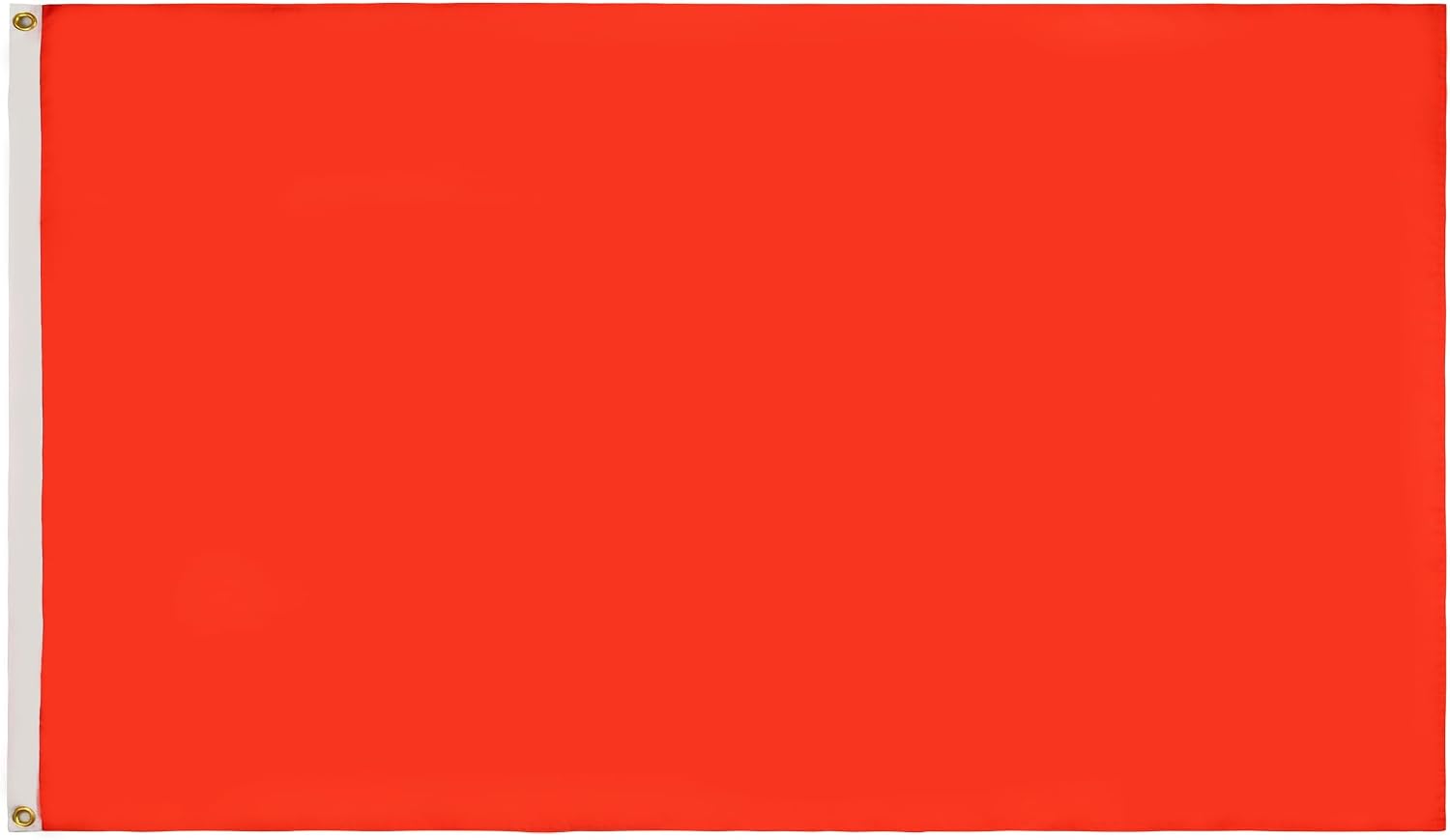AZ FLAG - Bandera Unicolor Rojo - 90x60 cm - Bandera Roja 100% Poliéster Con Ojales de Metal integrados - 50g - Colores Vivos Y Resistente A La Decoloración