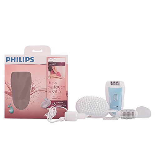 Philips SatinSoft HP6522/01 Wet & Dry Epilator with Shaving Attachment and Exfoliation Brush