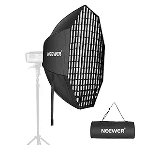 Neewer 36 Inches Octagon Quick Collapsible Softbox with Bowens Mount, Removable Diffusers and Grid, Quick Folding Softbox with Carrying Bag for Photography Studio Speedlite Flash and Monolight