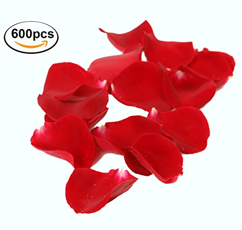 Valentinstag Rosenblüten, Künstliche Rosen, Blumenblätter / Rosenblätter aus Seide Fühlen, Rot, Blumen, Romantisch - 7