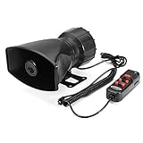 Easy to Install with screws. JenNiFer 60W 5 Sonido Ruidoso Coche Advertencia Alarma Policía Fuego Sirena Cuerno Pa Altavoz Mic System