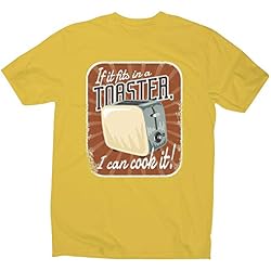 Graphic Gear T-Shirt Humoristique pour Homme Inscription Toaster - Jaune - L