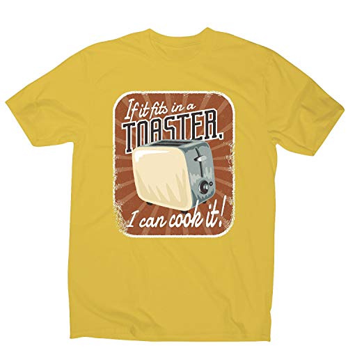 Graphic Gear T-Shirt Humoristique pour Homme Inscription Toaster - Jaune - L