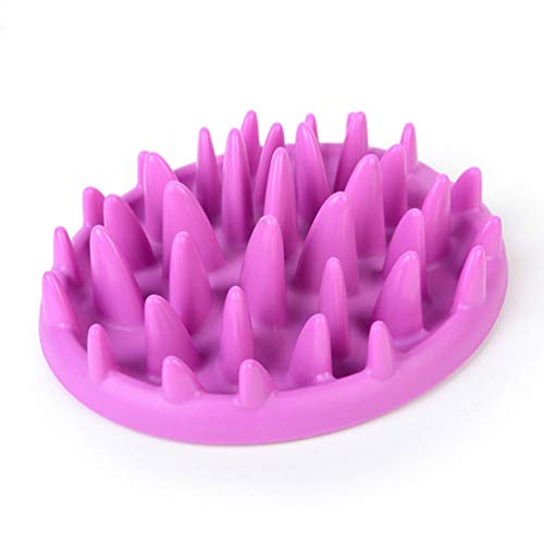 Ideapark Plastique Gamelle Anti-glouton Animal Domestique Lent Mangeoire Bol Gamelle Interactif pour Chien Chat Gamelle Evite Manger Vite - Violet