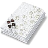 Beurer UB-66-XXL - Calientacamas doble, 150 x 140 cm, color blanco