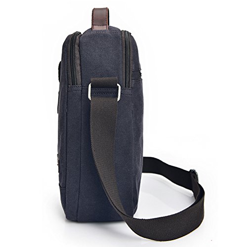 MeCooler Umhängetasche Herren Schultertasche Vintage Herrentaschen Kuriertasche Retro Messenger Bag Canvas Taschen für Schule Kleine Sport Tasche Handtasche - 6