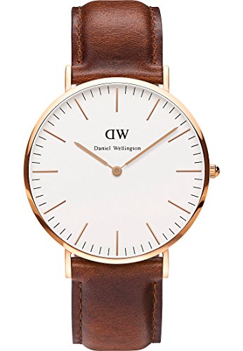 Daniel Wellington Herren-Armbanduhr Analog Quarz One Size, wei, braun Daniel Wellington Herren-Armbanduhr Analog Quarz One Size, wei, braun
