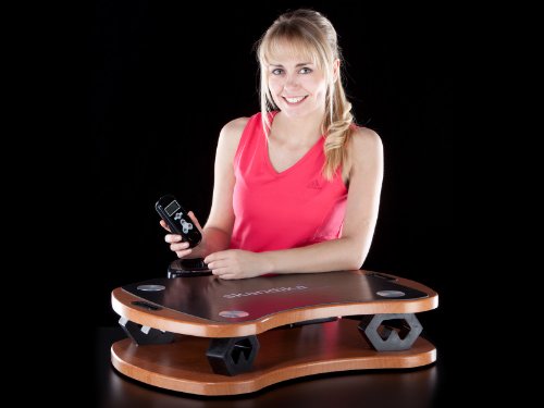 skandika Home Vibration Plate 300, robuste Heim Vibrationsplatte in Holzoptik mit leistungsstarkem DireDirectDrive-Antriebssystem und kraftvollen 3D Vibrationen, braun/schwarz - 4