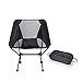 Produktbild DreamColor Outdoor Faltbar Camping Stuhl mit Aufbewahrungstasche für Strand, Park, Wandern, Rucksackreisen, Camping, Picknick, Festivals, unterstützt 300 Pfund schwarz