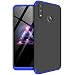 Produktbild HuaXin Huawei P Smart+(nova 3i) H¨¹lle,3 in 1 Modisch Ultrad¨¹nn PC 360 ¡ãAll-Inclusive-Schutz Hartschale+GEHrtetes Glas Schutzfolie Suitable for Huawei P Smart+(nova 3i) £¨Schwarz+Blau£©