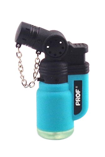 examen Briquet Tempête Chalumeau Torche Prof - Rechargeable gaz - Réglable (bleu)