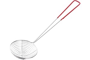 Anneome 6Pcs Stainless Steel Bubble Tea Skimmer Ladle with Long Handle Kitchen Strainer for Milk Tea Cooking and Filtering Colander with Grip