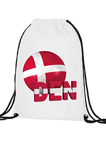 Dänemark FANSHIRT 5140 Turnbeutel (Weiss)