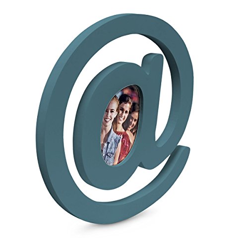 Design Bilderrahmen E-Mail-Motiv Holz 25 cm Petrol